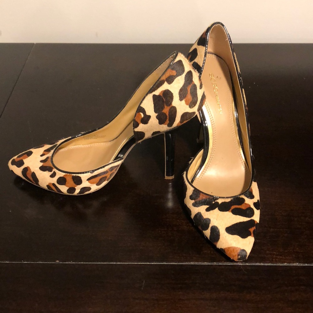 BCBG leopard heels